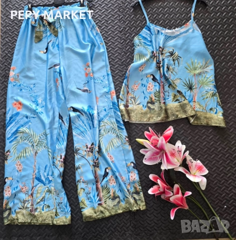 Дамски комплект Внос от Турция Доставка до 3 дни с преглед и тест Стандартен размер Сатен  с ластик , снимка 1