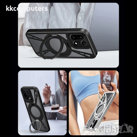 Магнитен калъф за OnePlus 15 5G- TPU + PC + Метал, MagSafe, Стойка, Защита от прегряване, Вкл. Проте, снимка 7 - Резервни части за телефони - 52610739