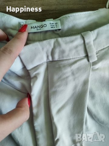 Оригинален дамски панталон с висока талия Mango - XS/S, снимка 2 - Панталони - 39067187