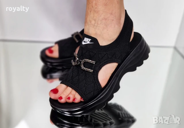 Nike черни дамски сандали , снимка 8 - Сандали - 51224932