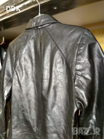 Кожено дълго манто-перфектно с-ние, снимка 4 - Палта, манта - 39282210