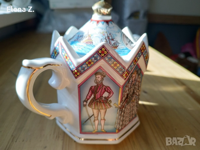 Витидж колекционерски чайник Sadler Кралица Елизабет I, снимка 5 - Колекции - 52411633