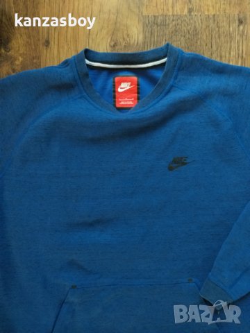 NIKE TECH Fleece Crew - страхотна мъжка блуза Л, снимка 2 - Блузи - 44103756