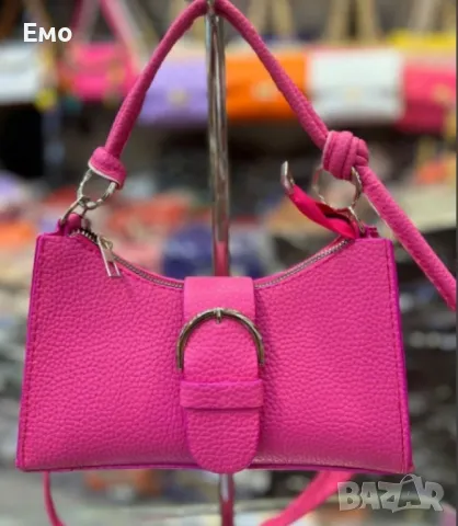 Малка дамска кожена чанта с цип, голямо разнообразие от цветове, снимка 15 - Чанти - 48429219