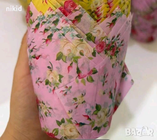 25 бр хартии хартиени кошнички капсули лале лалета за мъфини кексчета , снимка 10 - Аксесоари за кухня - 28747398