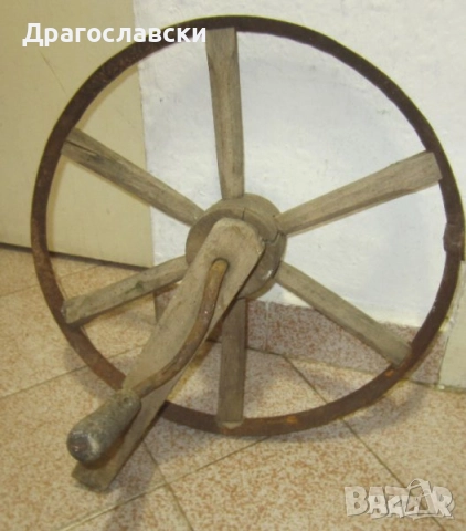 Стар хамут за кон / магаре, гребен за кон, за декорация, механа  заведение, от чекрък - колело, снимка 17 - Други - 42895472