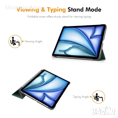iPad Air 13 (2025) / (2024) Trifold Stand Cover PU Leather+PC Кожен Калъф и Протектор, снимка 5 - Калъфи, кейсове - 51040598