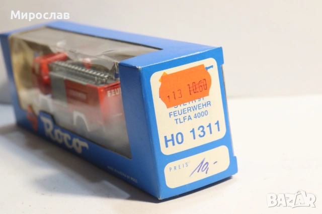 ROCO H0 1/87 STEYR ПОЖАРНА КАМИОН КОЛИЧКА МОДЕЛ, снимка 7 - Колекции - 53570712