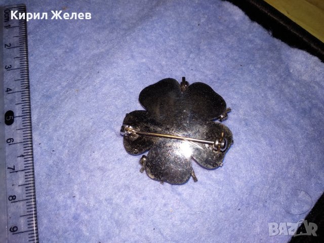 ПРЕКРАСНА ФЛОРАЛНА РЕТРО АРТ СКЪПОЦЕННА БРОШКА ЦВЕТЕ ФАСЕТИРАН ПЕРИДОТ и БЛАГОРОДНА СТОМАНА 37052, снимка 13 - Други - 39956081