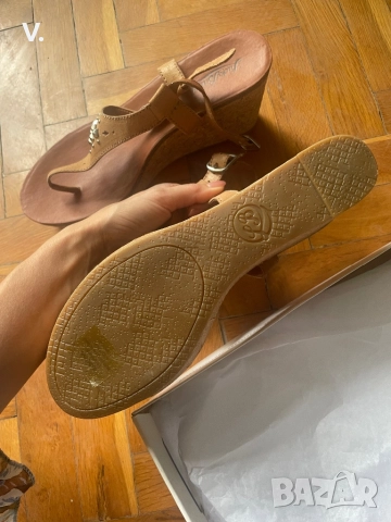 Сандали естествена кожа на платформа, снимка 4 - Сандали - 51489495