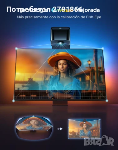 Govee TV Backlight 3 Lite за телевизори 55-65 инча RGBICW Wi-Fi LED лентови светлини с камера, снимка 2 - Стойки, 3D очила, аксесоари - 50838880