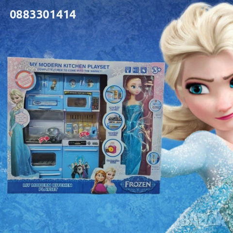 Кухненски комплект Замръзналото кралство Frozen с кукла Елза , снимка 4 - Други - 52496768