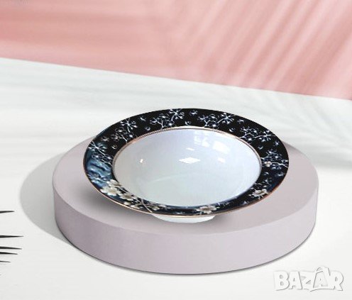 Черно-бели чинии за миялна машина от костен порцелан на брой , снимка 9 - Чинии - 31933044