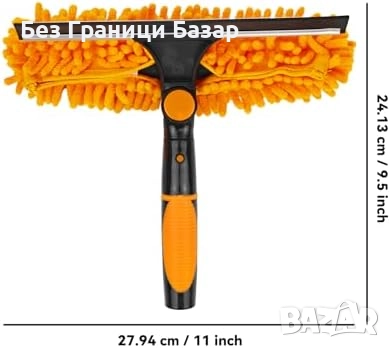 Нов Силиконов уред за почистване на стъкла и огледала, 2 в 1 дизайн, снимка 2 - Други стоки за дома - 52249966