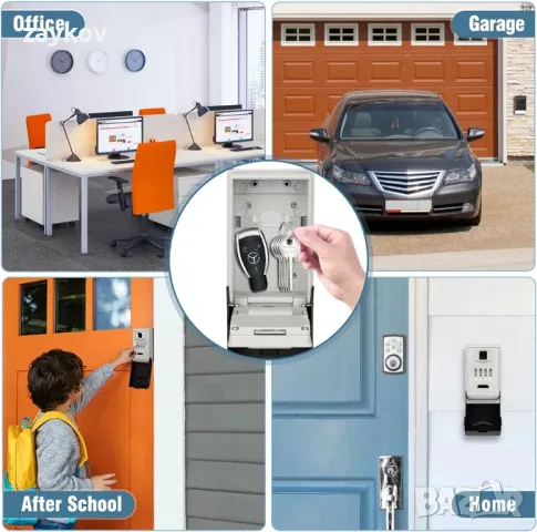 Стенна заключваща кутия ENONEO със светещ циферблат, 4-цифрена комбинирана, снимка 3 - Други стоки за дома - 47856255