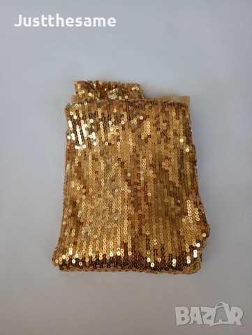 Панталон с Пайети Златен, снимка 3 - Панталони - 51618331