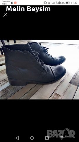 Дамски боти от естествена кожа , размер 38,5, снимка 1