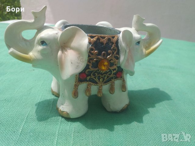 Порцеланов слон поставка,сувенир, снимка 6 - Декорация за дома - 33292776