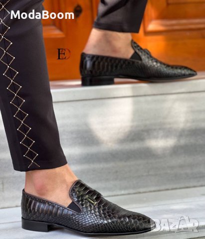 🐊 Естествена кожа уникални мъжки мокасини🐊, снимка 7 - Мокасини - 43686493