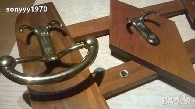 красива дървена закачалка-56х26см-внос швеицария, снимка 14 - Колекции - 26476679