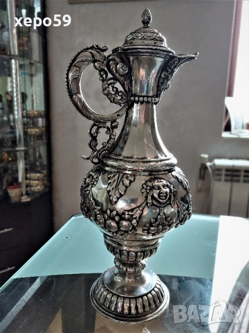 RRR Много рядка сребърна кана/ 19 век/сребро, злато, чаша, снимка 5 - Аксесоари за кухня - 52315451