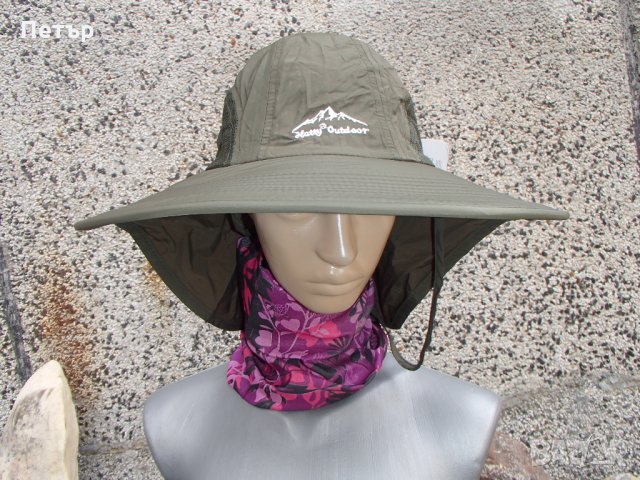 Продавам лятна бързосъхнеща лека шапка с голяма козирка и покривало за врата, снимка 10 - Шапки - 28022893