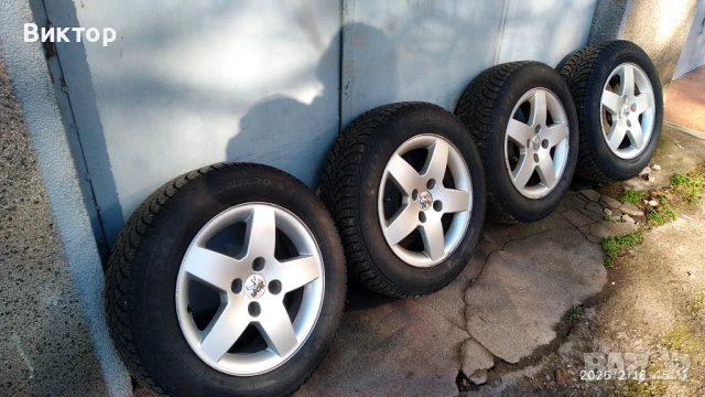 Оригинални джанти Пежо 15 цола с нови гуми-Fulda Дот-2024 зимни.185/65/15, снимка 3 - Гуми и джанти - 53498045