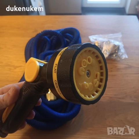 Разтегателен градински маркуч 15 м с пистолет – 7 функции, снимка 9 - Градински инструменти - 53083581