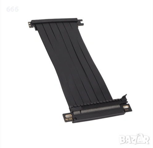 PCI-E 3.0 X16 Удължителен кабел,Вертикален монтажен кабел за видеокарта, 20 см, снимка 2 - Друга електроника - 53273709