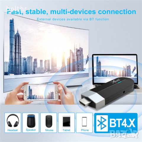 ANDROID MINI TV STICK X98 S500, ANDROID 11, 4 GB RAM, 32 GB ROM, снимка 5 - Плейъри, домашно кино, прожектори - 39859295