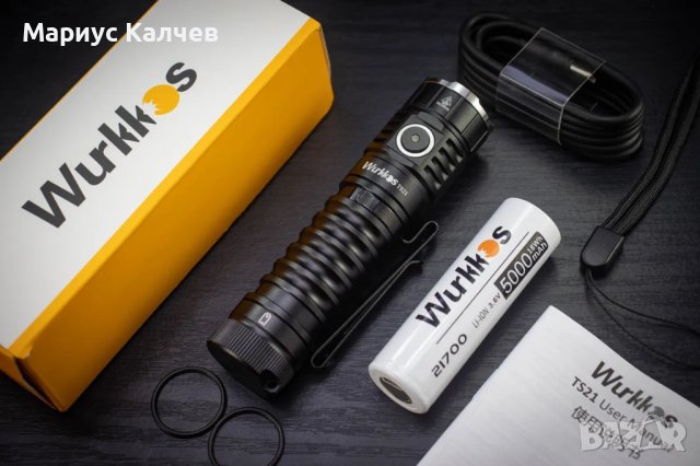 Акумулаторен фенер Wurkkos TS21 Triple LEDs 3500lm, USB-C , снимка 4 - Къмпинг осветление - 43763623