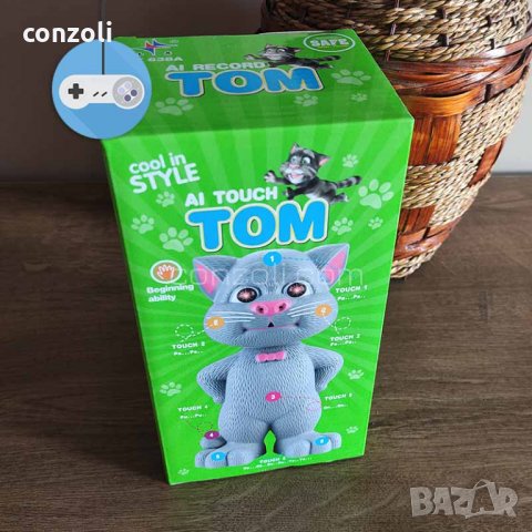 Говорещ Том (my talking Tom ) Интерактивна говореща котка играчка, снимка 3 - Музикални играчки - 35225901