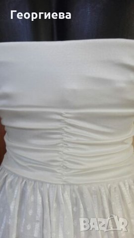 Кокетна бяла рокля 👗💎XS, S, М👗💎арт.110, снимка 6 - Рокли - 26742363