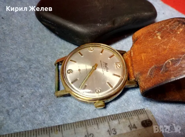 MELBA 17 RUBIS WEHRMACHTSWERK INCABLOC SWISS MADE Стар ЧАСОВНИК с 10 МИКРОНА ПОЗЛАТА РАБОТЕЩ 48698, снимка 14 - Антикварни и старинни предмети - 48074542