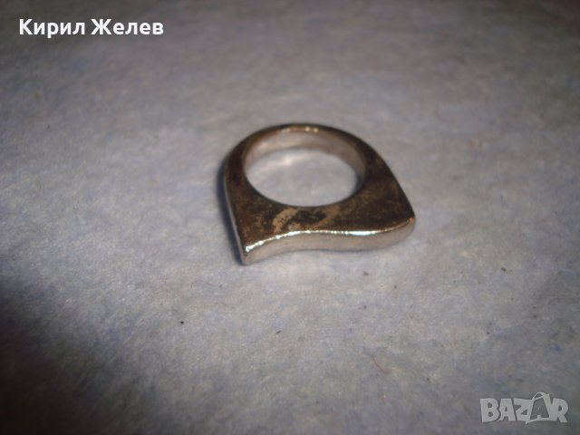 СТАР ПОСРЕБРЕН СТИЛЕН СТОМАНЕН АРТ ПРЪСТЕН МАЙСТОРСКА ИЗРАБОТКА НЕРЪЖДАЕМА СТОМАНА 27596 , снимка 4 - Пръстени - 37488896