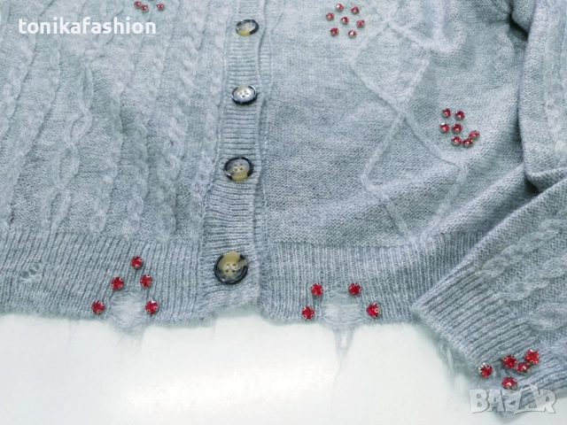 Мека сива жилетка , снимка 5 - Жилетки - 52481116