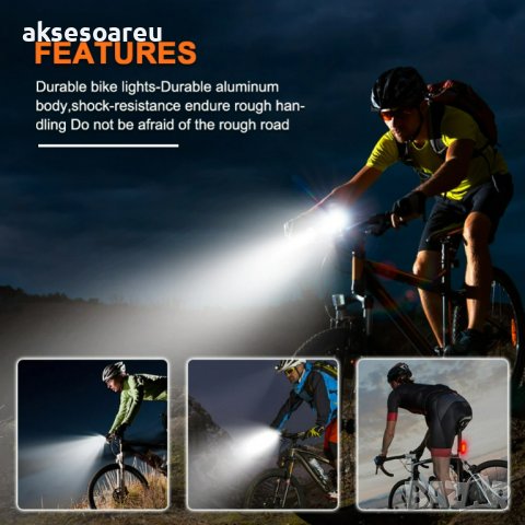 Предна акумулаторна светлина за велосипед USB MTB шосеен фар за планинско колоездене Фенер фар за ве, снимка 9 - Аксесоари за велосипеди - 38396391