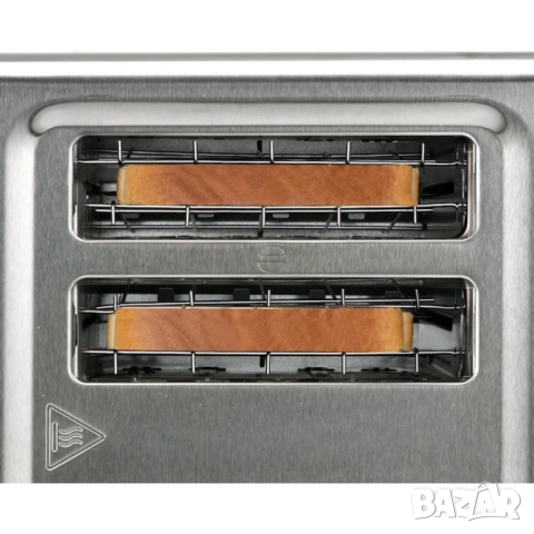 Мощен тостер Black+decker BXTO1960E - Неръждаема стомана с 4 слота, LCD дисплей и стойка за кифли, снимка 3 - Друга електроника - 52013088