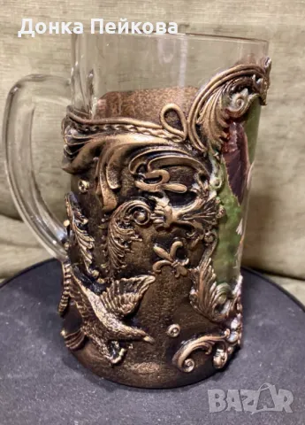 Ръчна изработка халба за бира 500 мл, снимка 4 - Чаши - 48885676