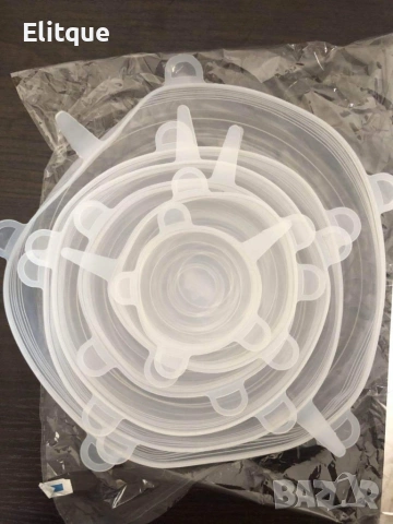 Комплект от 6 броя силиконови капаци за храна 🥣