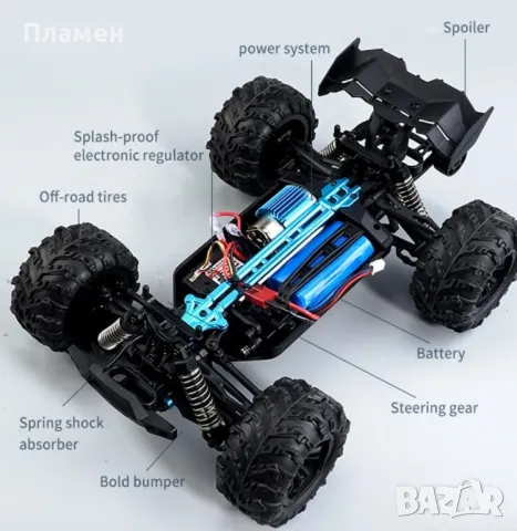 RC Car Количка с дистанционно управление Rapidly 7.4V 1300Ah 38+km.h., снимка 3 - Коли, камиони, мотори, писти - 49100534