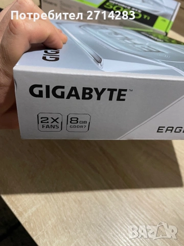 Gigabyte Nvidia GeForce 5060Ti 8GB GDDR7 Eagle OC Ice - чисто нови, снимка 3 - Видеокарти - 53389893