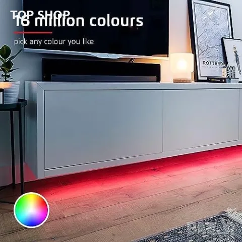 Нова Trust Смарт LED Лента RGB 3м Alexa, Google, WIFI Управление, снимка 5 - Друга електроника - 49249454