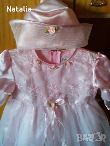 Рокличка за принцеса-Розово бижу"Tiny Princess", снимка 5 - Бебешки рокли - 27499270