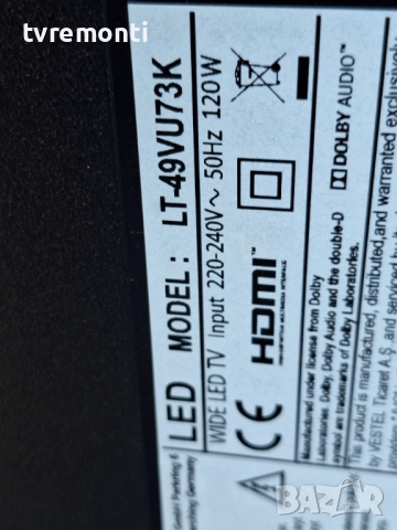 POWER BOARD ,17IPS72,за 49-инчов телевизор JVC Модел LT-49VU73K, с дисплей VES490QNDS-2D-U11, снимка 6 - Части и Платки - 52534749