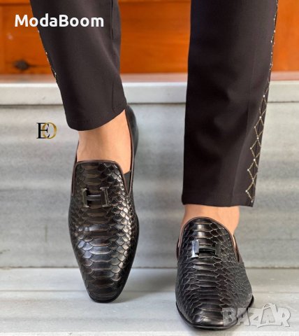🐊 Естествена кожа уникални мъжки мокасини🐊, снимка 5 - Мокасини - 43686493