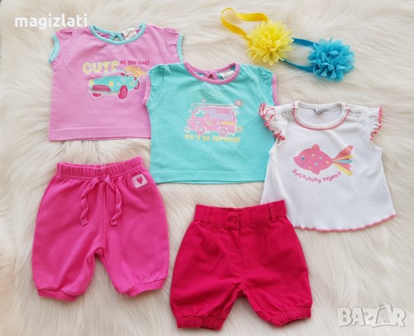 Тениски и панталонки 0-3 месеца, снимка 2 - Комплекти за бебе - 28993212