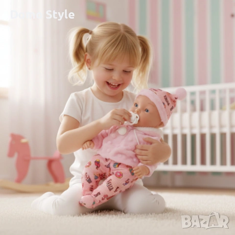 Кукла бебе със звук и зимни дрехи - 36 см - Перфектен подарък за празниците