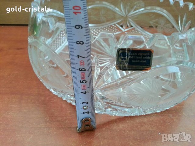 Кристална купа  фруктиера , снимка 3 - Антикварни и старинни предмети - 27459099