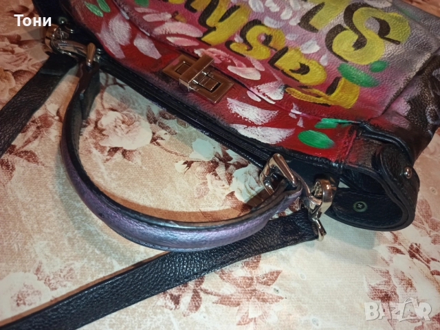 FASHION SHOW Нова Дамска Чанта Изцяло от Естествена Кожа , снимка 7 - Чанти - 52418734